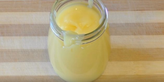 Рецепт: Лимонный крем без молока