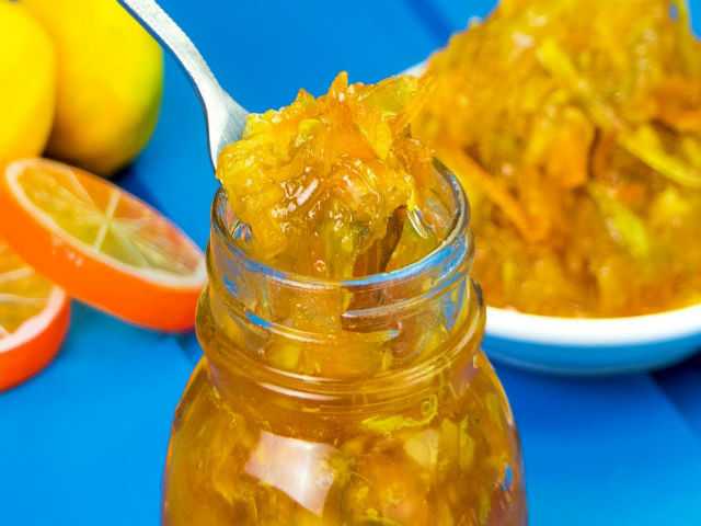 Сладкое варенье из кабачков с апельсином и лимоном на зиму: рецепты приготовления и фото