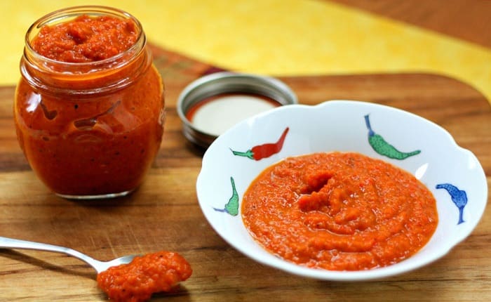 ajvar is a red pepper eggplant relish from the balkan region
