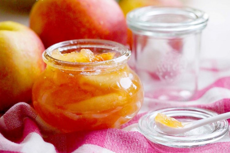 Варенье из яблок и персиков дольками
